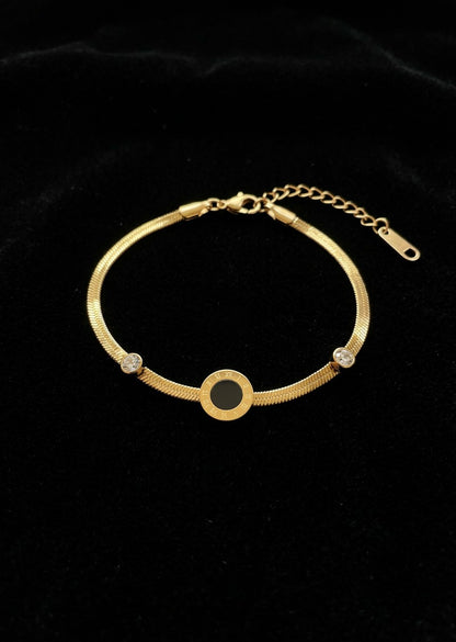 The ‘Verona’ Roman Numeral Snake Chain Bracelet