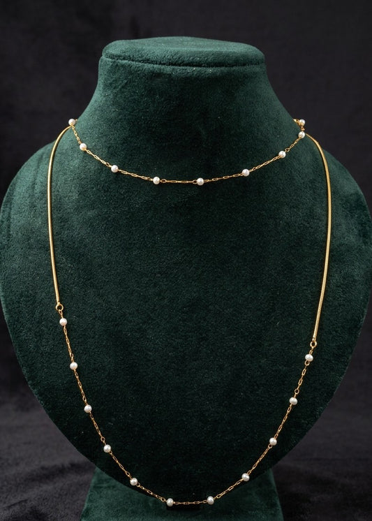 The ‘Pari’ Delicate Multi-Layer Gold Necklace