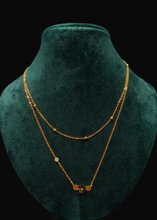 The 'Aria' Dual Layered Blossom Necklace