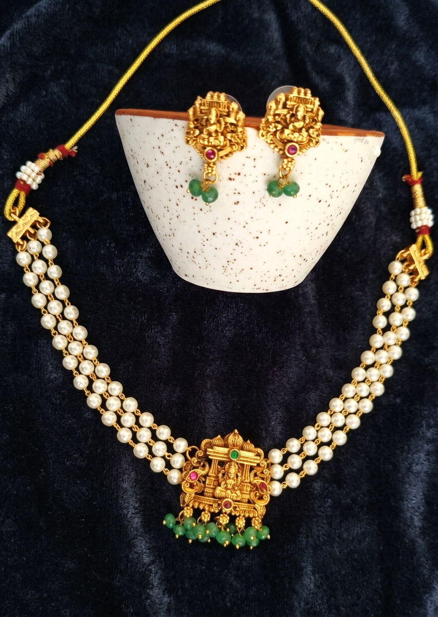 The ‘Aditi’ Pearl Shrine Temple Choker Set