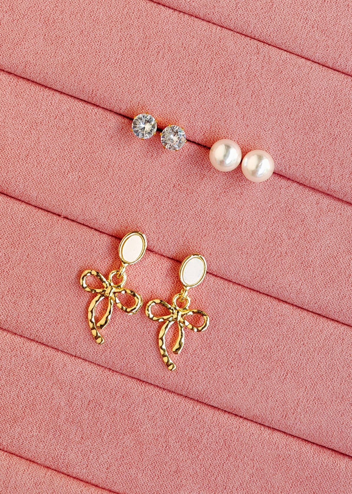 The 'Belle' Bow & Pearl Trio Set
