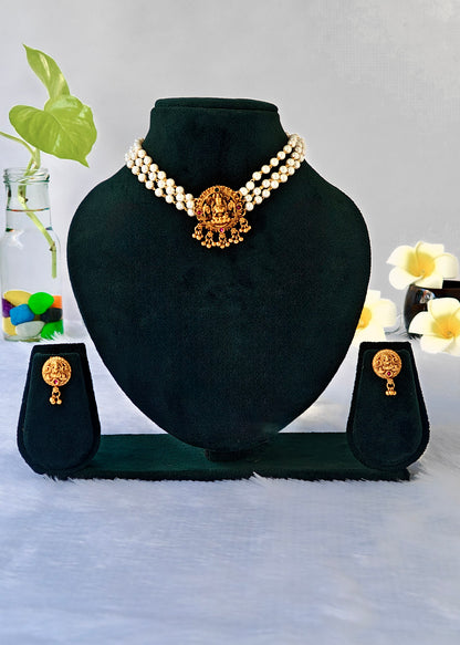 The ‘Aditi’ Pearl Shrine Temple Choker Set