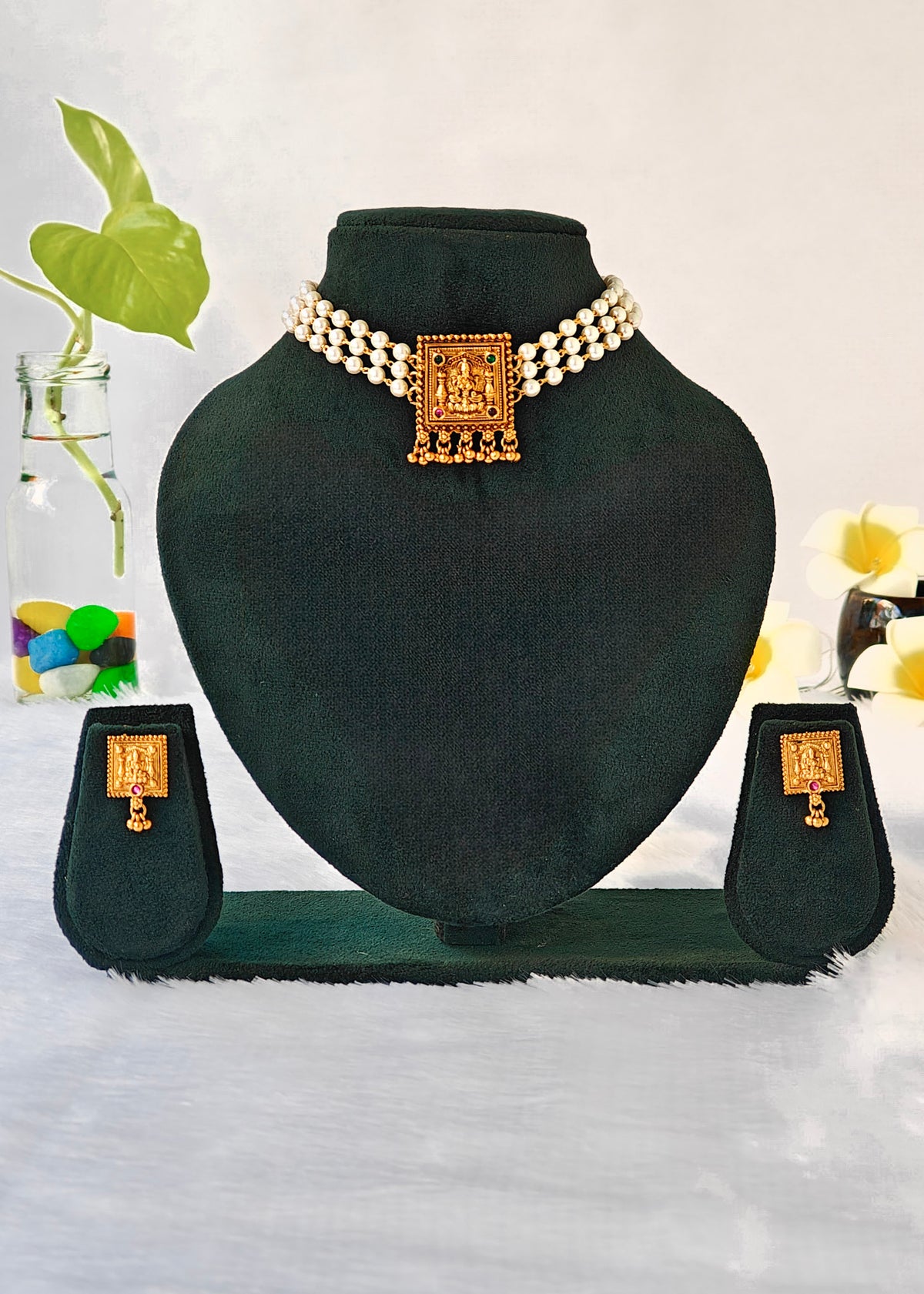 The ‘Aditi’ Pearl Shrine Temple Choker Set